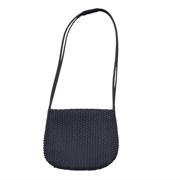 Nine West Black Woven Pattern Shoulder Purse - Picture 1 of 7
